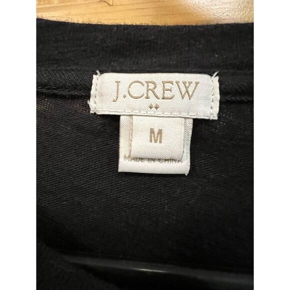 J. Crew Floral Overlay Black Blouse Size M - Picture 3 of 8